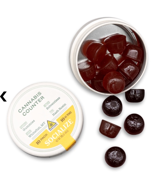 Socialize Hash Rosin Gummies - 10ct