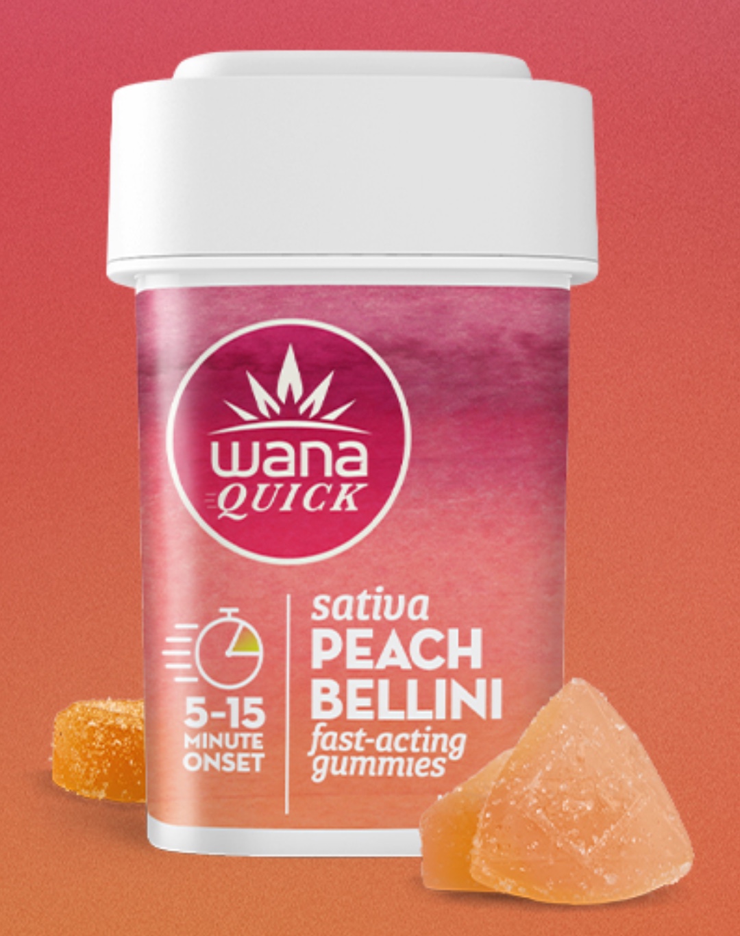 Wana Peach Bellini Quick Gummies